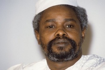 Photo prise le 17 janvier 1987 de l'ancien président tchadien Hissène Habré, à N'Djamena  © AFP