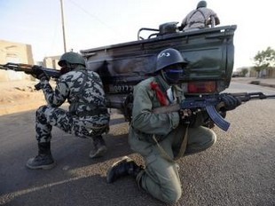 Soldats maliens à Gao le 10 février 2013. AFP