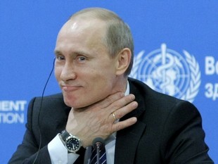 Vladimir Poutine lors d’une conférence de l’OMS à Moscou (Mikhail Metzel/Reuters)