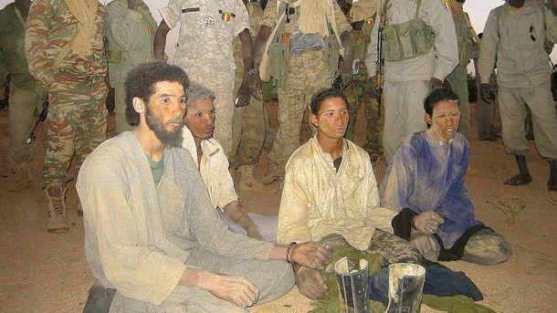 "Le 22 février, les Tchadiens ont fait une vingtaine de prisonniers (photo récupérée auprès de l'armée tchadienne)."