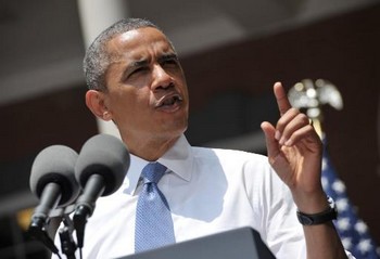 Barack Obama, lors d'un discours sur le changement climatique le 25 juin 2013, à Washington  © AFP