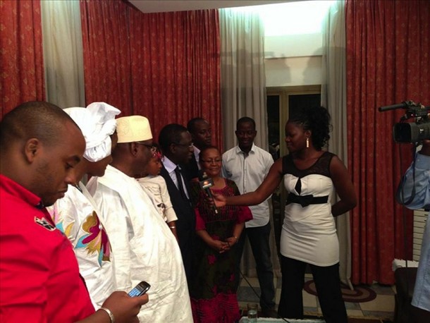 Lundi 11 aout 2013.Bamako, domicile du candidat Ibrahim Boubakar Keita. Soumaila Cissé reconnaît sa défaite, félicite IBK. 