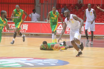 Les Aigles lors du tournoi de l'Afrobasket
