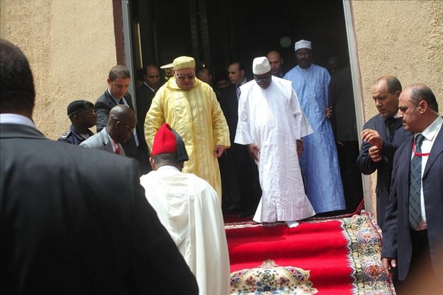 Prière du Président Ibrahim Boubacar Keita et sa majesté le Roi du Maroc, Mohamed VI dans la grande mosquée de Bamako - 20 septembre 2013