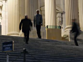 Le Capitole est resté ouvert exceptionnellement tard, ce samedi 28 septembre. REUTERS