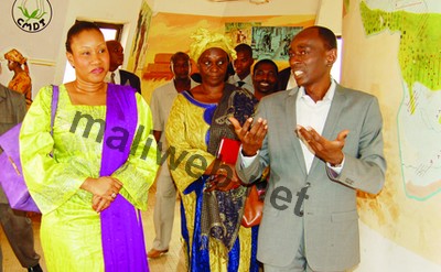 Mme NDiaye Rama Diallo lors de sa visite