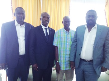 Sékou Cissé, le ministre  Louemé, Mahamadou Diagouraga, Souleymane Djibo