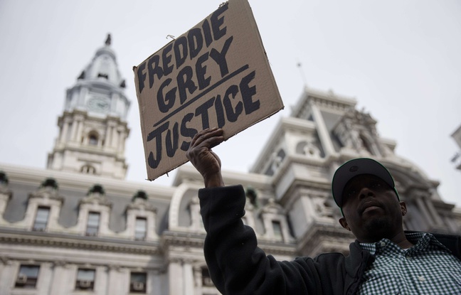 Un manifestant à Philadelphie réclame la justice pour Freddie Gray, le 30 avril 2015. - Matt Rourke/AP/SIPA
