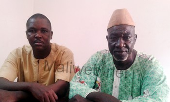 Le Sg de la coordination, Souleymane Diallo (G) et Bakaridjan Coulibaly, syndicat des chauffeurs