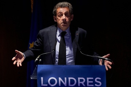 L'ex-président français Nicolas Sarkozy, le 23 mars 2016 à Londres