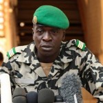 Captain Amadou Sanogo, leader of Mali’s military junta, speaks during a news conference at his headquarters in Kati, outside Bamako