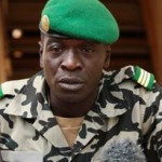 Captain Amadou Sanogo, leader of Mali’s military junta, speaks during a news conference at his headquarters in Kati, outside Bamako