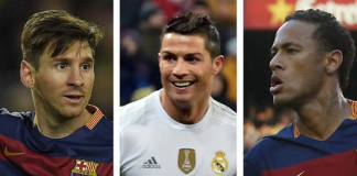 Messi, Ronaldo et Neymar, trois finalistes pour un Ballon d'Or. | Photos : AFP