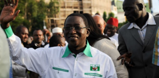 Soumaïla Cissé, le 9 août 2013, à Bamako