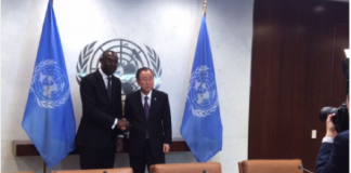 Abdoulaye Diop a été reçu par le secrétaire général des Nations Unies, Ban Ki Moon