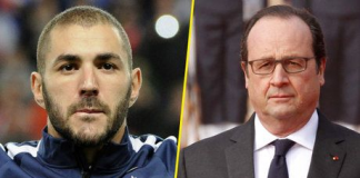 Le président François Hollande et Karim Benzema