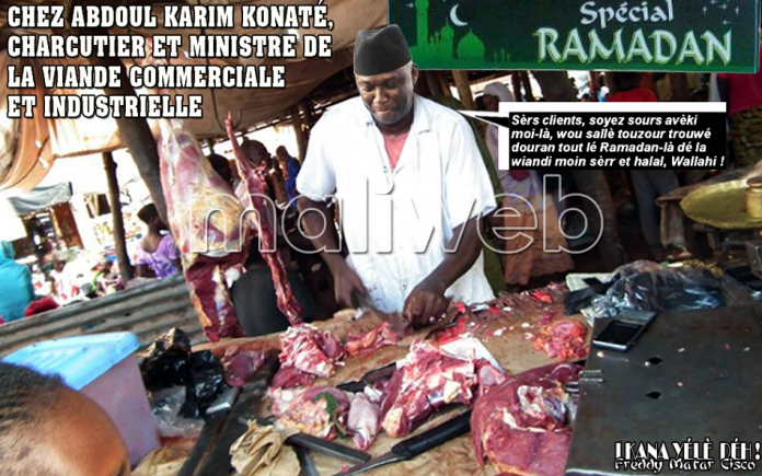 Chez Abdoul Karim Konaté charcutier et ministre de la viande commerciale et industrielle