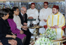 Mohammed VI recevant en audience des congressmen américians lors d'une précédente visite au Maroc. © Copyright : DR (MAP)