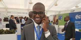 Lamine Seydou Traore, directeur général adjoint d’Orange-Mali, au salon de la monétique de Dakar