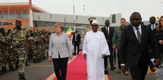 La Chancelière Angela Merkel est arrivée à Bamako