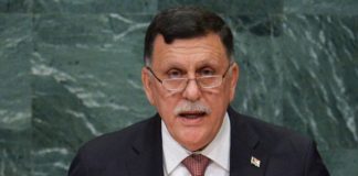 Faiez Mustafa Serraj, President of Libya, addresses the 71st session of the United Nations General Assembly at the UN headquarters in New York on September 22, 2016. / AFP / DOMINICK REUTER (Photo credit should read DOMINICK REUTER/AFP/Getty Images) | DOMINICK REUTER via Getty Images