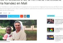 La religieuse colombienne soeur Gloria enlevée au Mali fait partie des titres de la presse en Colombie. © Capture d'écran du site actuall.com