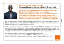 Orange-Mali: Avis de nomination du nouveau DGA