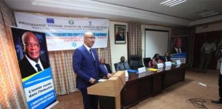 Le ministre du Développement industriel, Mohamed Aly Ag Ibrahim présidant le lancement du Prix CEDEAO de la qualité