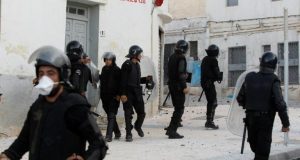 Des affrontements entre les forces de l’ordre et des manifestation dans la ville du nord du Maroc Al-Hoceima, le 20 juillet 2017