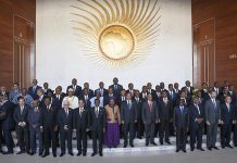 (Illustration) Les chefs d'Etat et de gouvernement de l'Union africaine, lors de la cérémonie d'ouverture du 24e sommet à Addis-Abeba, le 30 janvier 2015. © AFP / ZACHARIAS ABUBEKER