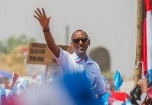 Paul Kagame durant sa campagne, ici le 2 août 2017.