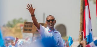 Paul Kagame durant sa campagne, ici le 2 août 2017.