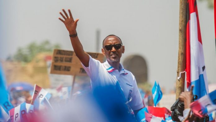 Paul Kagame durant sa campagne, ici le 2 août 2017.