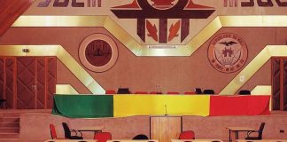 Salle de l'Assemblée nationale au Mali.