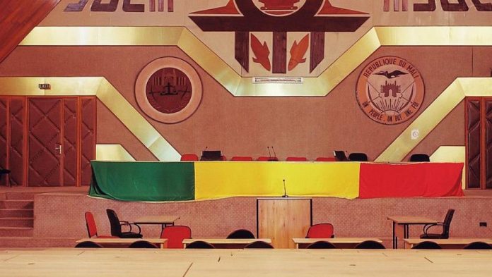 Salle de l'Assemblée nationale au Mali.