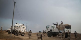 La force onusienne de la Minusma à Kidal, dans le nord du Mali, en septembre 2015. © Photo MINUSMA/Marco Dormino