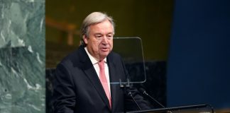 Le Secrétaire général de l'ONU à la tribune de la 72e cession à New York, le 19 septembre 2018 / © AFP / Jewel SAMAD