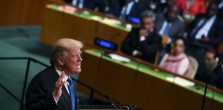 Le président américain Donald Trump, le 19 septembre 2017 à l'Assemblée générale des Nations unies à New York / © AFP / Jewel SAMAD