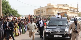 L'arrivée de S.E.M Ibrahim Boubacar KEÏTA ce lundi matin à Kayes