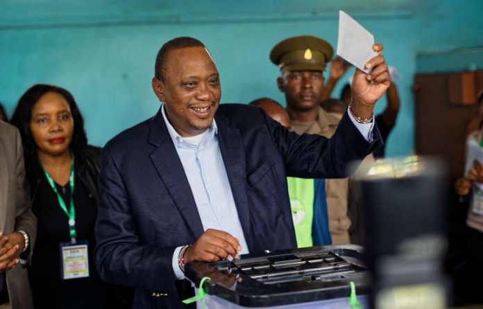 Le président sortant Uhuru Kenyatta,