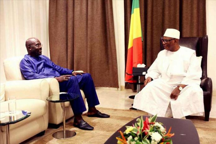 Le président Ibrahim Boubacar Keita à l’investiture de Georges Weah