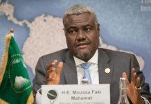 Moussa Faki Mahamat, président de la Commission de l'Union africaine.