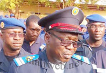 Le Colonel Seydou Doumbia, Dg de la protection civile, lors du départ des 350 recrues