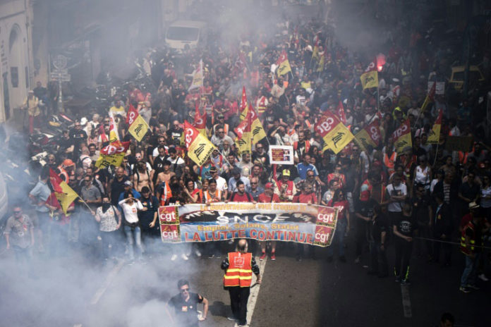 Le cortège des manifestants