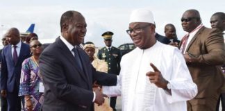 Le président Alassane Ouattara accueille son homologue malien Ibrahim Boubacar Keïta