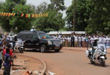 Images de l'arrivée de SEM Ibrahim Boubacar Keita à Kita