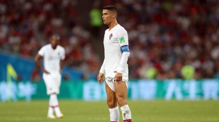 Cristiano Ronaldo lors de la rencontre entre le Portugal et l'Uruguay en huitièmes de finale de la Coupe du Monde