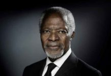 L'ancien secrétaire général de l'ONU Kofi Annan à Paris le 11 décembre 2017