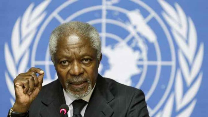 Kofi Annan, secrétaire général de l’ONU