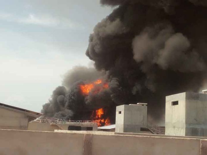 Le chantier de Kabala a pris feu hier